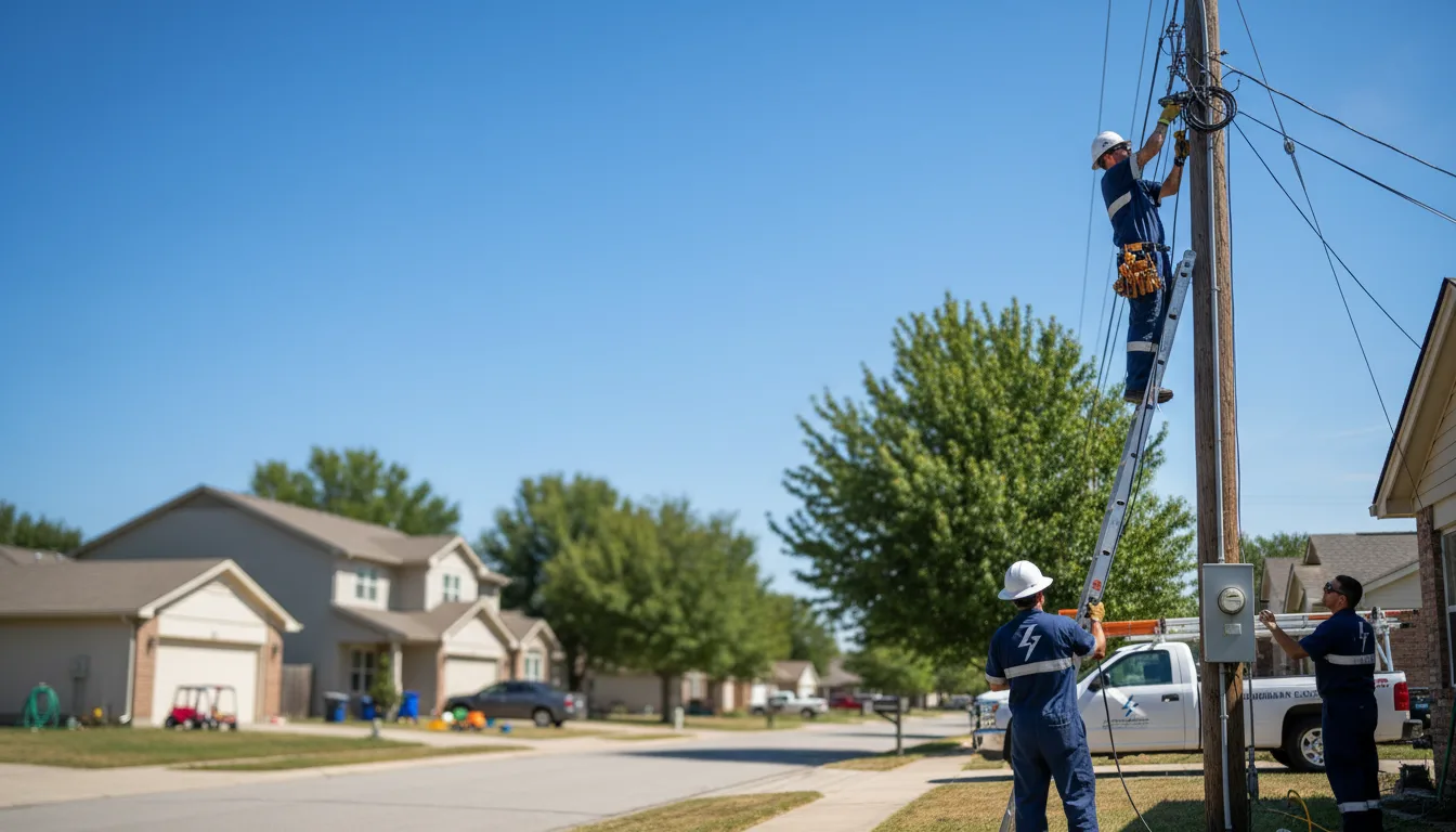 Residential electrician providing installation services in Bowman, GA
